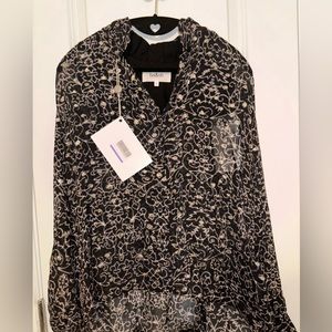 NWT!! Ba&sh black and Silver blouse!!